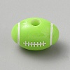 Opaque Acrylic European Beads SACR-CJC0001-34F-1