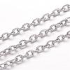 Tarnish Resistant 304 Stainless Steel Cable Chains CHS-K004-06P-0.8mm-1