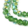 AB Color Plated Transparent Glass Rondelle Beads Strands EGLA-T029-4mm-10M-3