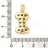 Brass Micro Pave Cubic Zirconia Pendants KK-E061-03G-09-3