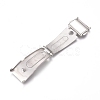 Tarnish Resistant 201 Stainless Steel Watch Band Clasps STAS-D173-01B-3