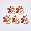 Spray Painted Alloy Pendants X-PALLOY-N0149-03B-1