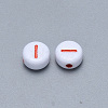 Craft Acrylic Horizontal Hole Letter Beads SACR-S201-11I-2