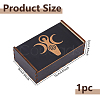 1Pc Rectangle Engraved Wooden Tarot Storage Boxes with Slider Lid for Divination CON-DC0001-17B-2
