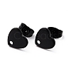 304 Stainless Steel Stud Earring Findings Ion Plating(IP) STAS-I183-07A-07EB-2