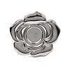 Adjustable 304 Stainless Steel Open Cuff Ring Components STAS-P403-01D-P-2
