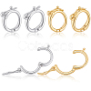 8Pcs 2 Colors Brass Twister Clasps KK-BBC0023-80-7