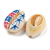 Printed Natural Shell Beads BSHE-G037-01I-2