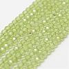 Natural Peridot Bead Strands G-P271-3mm-12-1