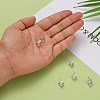 Anti-Tarnish Rhodium Plated 925 Sterling Silver Stud Earring Findings STER-F048-28P-6