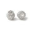 Brass Micro Pave Cubic Zirconia European Beads KK-U067-08P-06-1