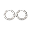 Tarnish Resistant 202 Stainless Steel Huggie Hoop Earrings EJEW-O087-08J-P-1
