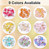 90Pcs 9 Colors Two Tone Spray Painted Glass Pendants GLAA-GA0001-26-5