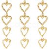 12Pcs 2 Styles Brass Pendants KK-SC0007-39-1