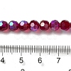 Electroplate Transparent Glass Beads Strands EGLA-A035-T6mm-L02-4