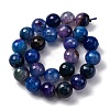 Natural Dragon Veins Agate(Dyed & Heated) Beads Strands G-K390-A08-01-4