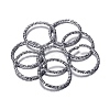 304 Stainless Steel Twisted Open Jump Rings STAS-WH0021-13P-1