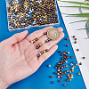 400Pcs 5 Colors Brass Smooth Round Beads KK-PH0010-74-3
