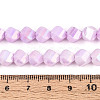 Anti-Tarnish Electroplate Glass Beads Strands GLAA-T025-8mm-14G-4