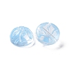 Transparent Spray Painted Glass Beads GLAA-I050-09G-3
