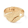 Leaf Alloy Cuff Bangles BJEW-C058-06G-2