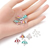 Umbrella Alloy Enamel Pendants ENAM-YW0002-87-4
