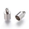 304 Stainless Steel Cord Ends Glue in Barrel End Caps STAS-P162-11-4mm-1