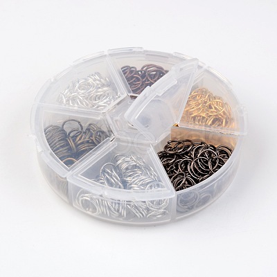 1 Box 6 Color Iron Open Jump Rings IFIN-X0025-8mm-NF-B-1