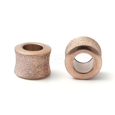 Stainless Steel Textured Beads STAS-M003-12RG-1