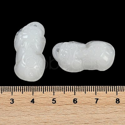 Spray Painted Imitation Jade Glass Beads GLAA-Z007-01F-1