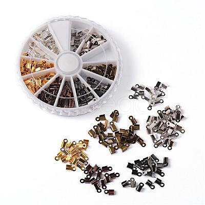 1 Box 6 Colors Iron Folding Crimp Ends IFIN-X0016-B-1