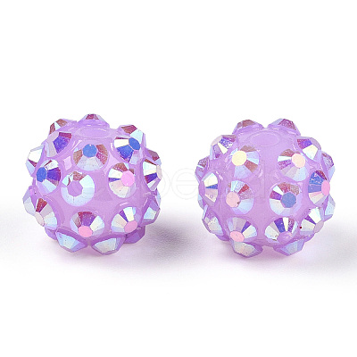 Resin Rhinestone Beads RESI-S256-12mm-SAB21-1