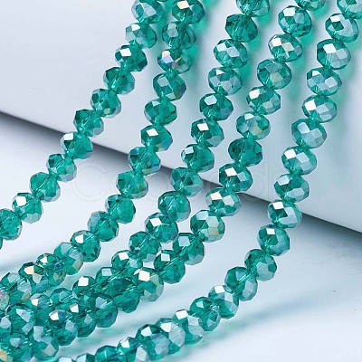 Electroplate Glass Beads Strands EGLA-A034-T8mm-B04-1