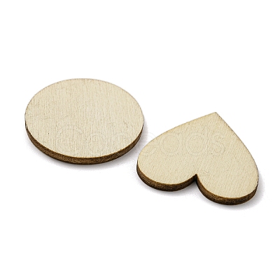 100Pcs Unfinished Wood Pendants WOOD-XCP0001-90-1