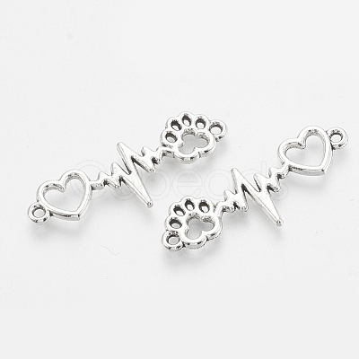 Tibetan Style Alloy Connectors Charms TIBE-N003-10AS-NF-1