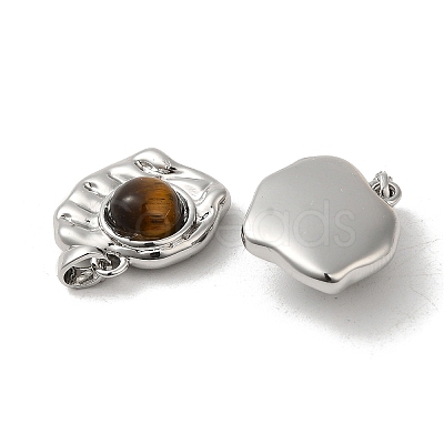 Natural Tiger Eye Pendants KK-M270-42P-1