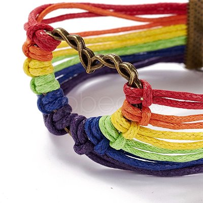 Rainbow Pride Bracelet BJEW-F424-02-1