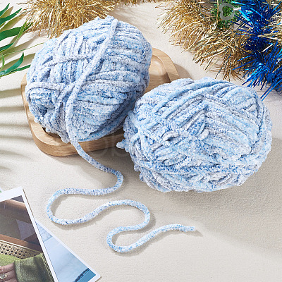 2 Skeins Polyester Yarn for Knitting & Crochet OCOR-TA0003-09B-1