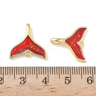Brass Enamel Pendants KK-L256-46B-G-1