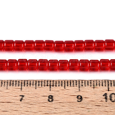 Transparent Glass Beads Strands GLAA-N065-4x4mm-A04-1