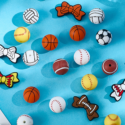12 Styles Silicone Beads SIL-PA0001-06-1