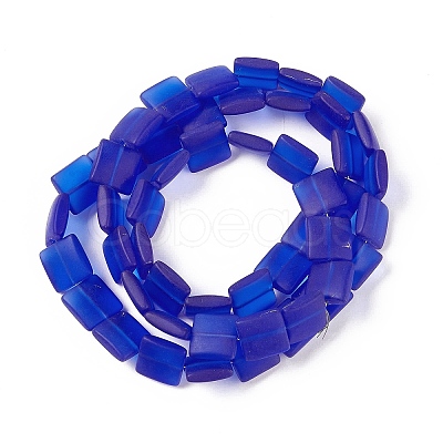 Transparent Frosted Glass Beads Strands FGLA-S001-01B-1