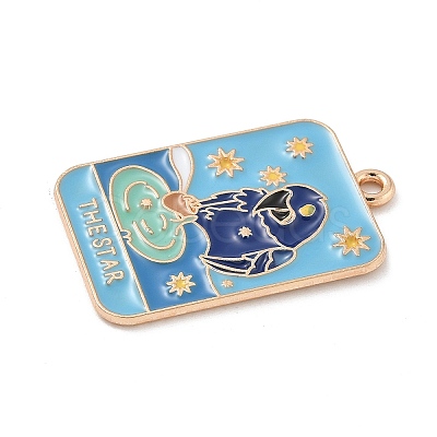 Tarot Alloy Enamel Pendants ENAM-A008-47KCG-02-1