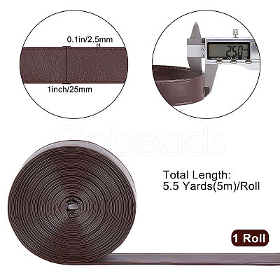 Flat PU Imitation Leather Cord LC-WH0006-05B-01-1