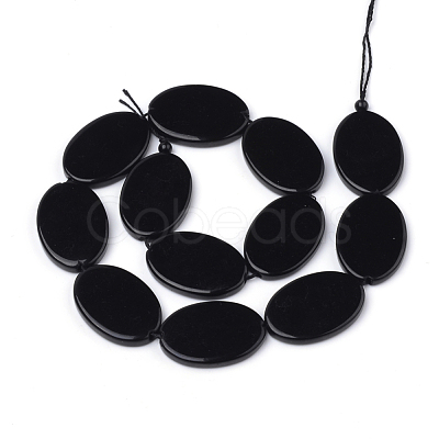 Synthetic Black Stone Beads Strands X-G-Q949-006-1