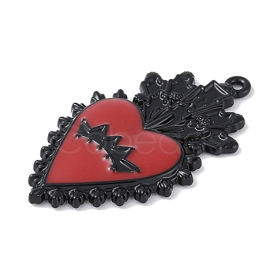Rack Plating Alloy Enamel Pendants PALLOY-F018-30EB-02-1