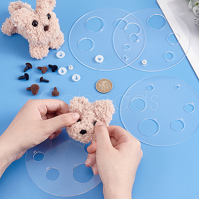Acrylic Measuring Tool for Doll Craft Eyes TOOL-WH0155-110B-03-1