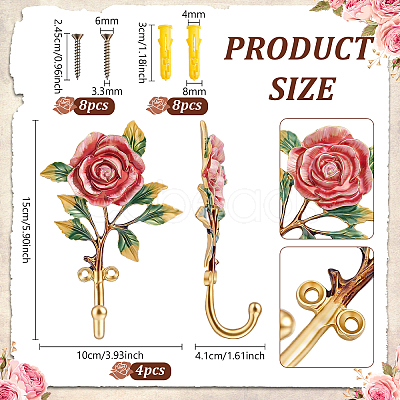 Alloy Enamel Hook Hangers DIY-WA0001-33-1