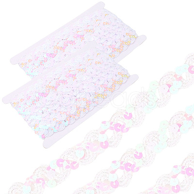 2Pcs Polyester Paillette Beads OCOR-CY0002-37-1