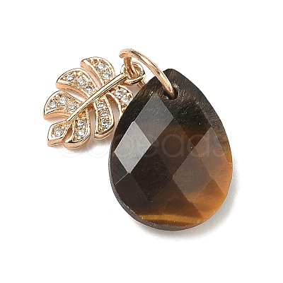 Natural Tiger Eye Pendants G-K422-02KCG-05-1